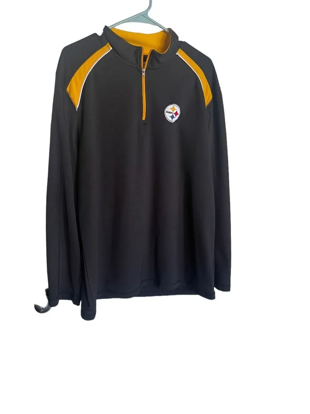 NFL Team Apparel Mens Black Long Sleeve Pittsburgh Steelers Sweatshirt XL